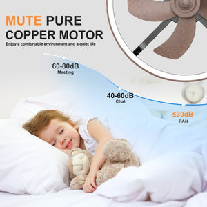 English Elm 20.5 Inch Modern Fandelier with Dimmable LED Panel DC Motor App Control Brown Finish W3886P506856