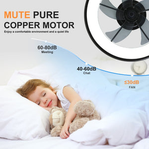 English Elm 21.7 Inch Flush Mount Fandelier Matte Black LED Dimmable Smart Fan for Low Ceilings W3886P506873