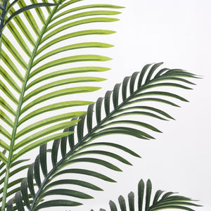 English Elm 5.2Ft Artificial Tropical Palm Tree Set of Two Bendable Fronds Realistic Faux Indoor Decor W3912P573281
