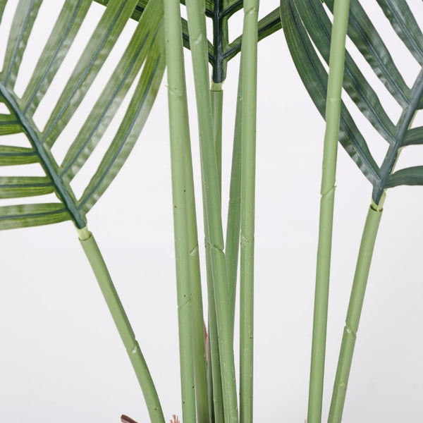 English Elm 5.2Ft Artificial Tropical Palm Tree Set of Two Bendable Fronds Realistic Faux Indoor Decor W3912P573281