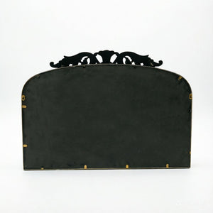 English Elm 35.43"wx29.13"l Baroque Arched Metal Wall Mirror Ornate Bronze Scrollwork Entryway Decor W3933P484940