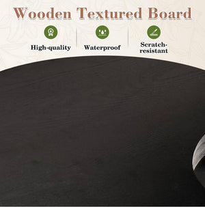 English Elm 46'' Ash Veneer Cloud Shape Coffee Table Sculptural Ball Legs Low Profile Modern Accent W3935S00009