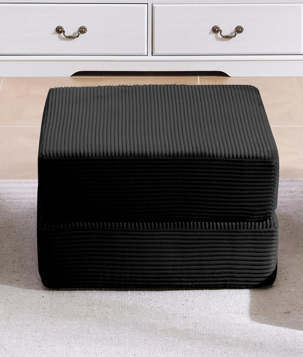 English Elm Ottoman-modular-black Corduroy Floor Sofa Modular Sectional for Living Room Lounge Black W3975P455210