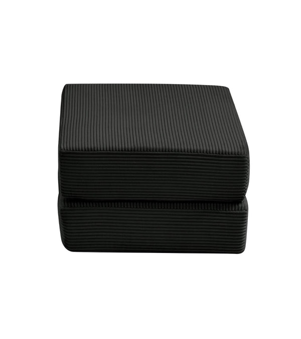 English Elm Ottoman-modular-black Corduroy Floor Sofa Modular Sectional for Living Room Lounge Black W3975P455210