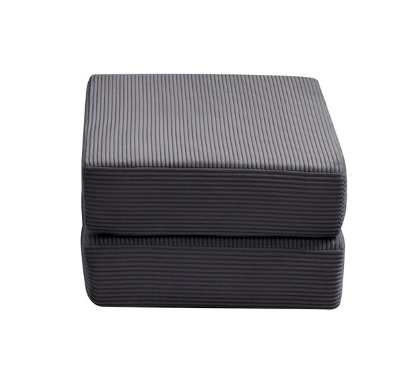 English Elm Ottoman-modular-black Corduroy Floor Sofa Modular Sectional for Living Room Lounge Grey W3975P455211