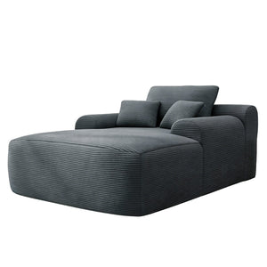 English Elm Convertible Corduroy Chaise Lounge Sleeper Chair with Pillows for Bedroom Living Room W3975P455215