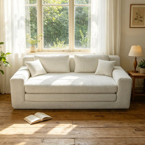 English Elm 78.7-Inch Foldable Corduroy Sleeper Sofa Lounge Chair with Plush Quilted Surface W3975P462040