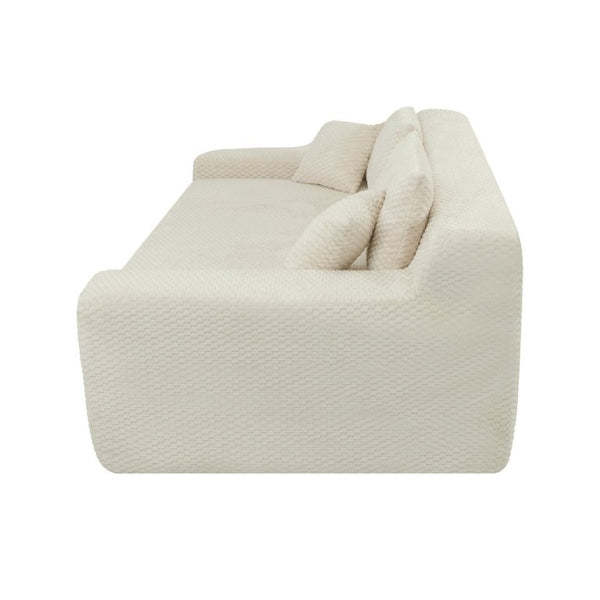 English Elm 78.7-Inch Foldable Corduroy Sleeper Sofa Lounge Chair with Plush Quilted Surface W3975P462040