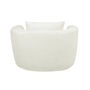 English Elm 47.2-Inch, Oversized Lamb Fleece Swivel Lounge Chair for Bedroom or Living Room W3975P462051