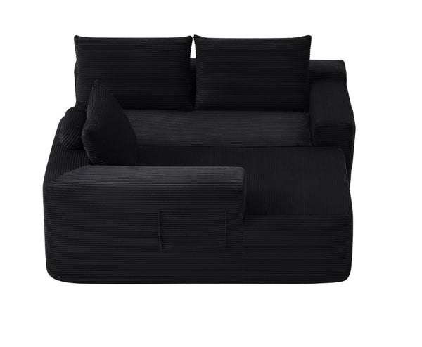 English Elm New-96.9 Cloud Sectional Corduroy Modular Sofa Deep Seat L-Shape Chaise Living Room Left W3975P476160