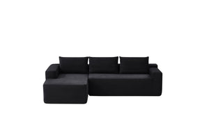 English Elm New-96.9 Cloud Sectional Corduroy Modular Sofa Deep Seat L-Shape Chaise Living Room Left W3975P476160