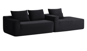 English Elm New-96.9 Cloud Sectional Corduroy Modular Sofa Deep Seat L-Shape Chaise Living Room Right W3975P476161