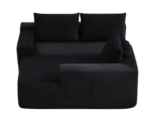 English Elm New-96.9 Cloud Sectional Corduroy Modular Sofa Deep Seat L-Shape Chaise Living Room Right W3975P476161