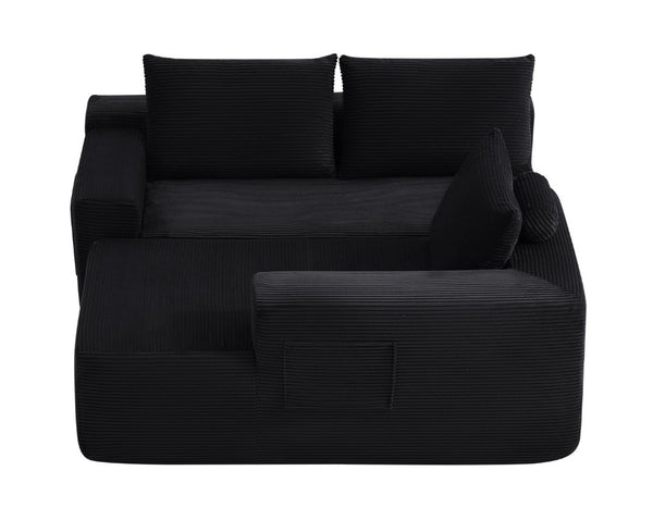 English Elm New-96.9 Cloud Sectional Corduroy Modular Sofa Deep Seat L-Shape Chaise Living Room Right W3975P476161