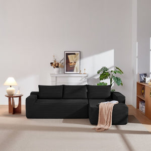 English Elm New-96.9 Cloud Sectional Corduroy Modular Sofa Deep Seat L-Shape Chaise Living Room Right W3975P476161