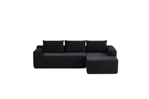 English Elm New-96.9 Cloud Sectional Corduroy Modular Sofa Deep Seat L-Shape Chaise Living Room Right W3975P476161
