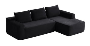 English Elm New-96.9 Cloud Sectional Corduroy Modular Sofa Deep Seat L-Shape Chaise Living Room Right W3975P476161