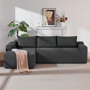 English Elm New Modular Cloud Sectional Deep Seat Corduroy Sofa U-Shaped Lounge for Living Room W3975P476162
