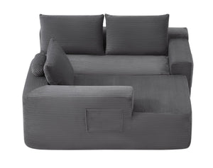 English Elm New Modular Cloud Sectional Deep Seat Corduroy Sofa U-Shaped Lounge for Living Room W3975P476162