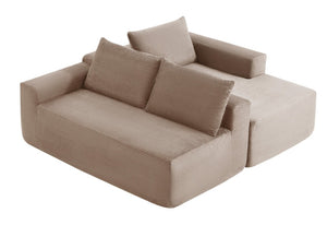 English Elm New96.9 Cloud Sectional Sofa Corduroy Deep Seat Modular L Shape Lounge for Living Room W3975P476166