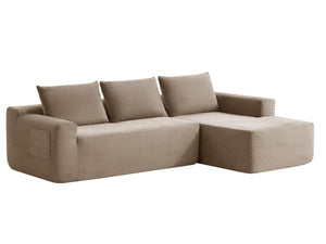 English Elm New96.9 Cloud Sectional Sofa Corduroy Deep Seat Modular L Shape Lounge for Living Room W3975P476166