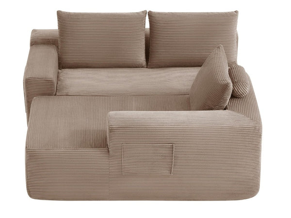 English Elm New96.9 Cloud Sectional Sofa Corduroy Deep Seat Modular L Shape Lounge for Living Room W3975P476166