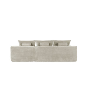 English Elm New96.9" Cloud Modular Sectional Corduroy Upholstered Deep Seat Sofa for Living Room W3975P484399