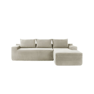English Elm New96.9" Cloud Modular Sectional Corduroy Upholstered Deep Seat Sofa for Living Room W3975P484399