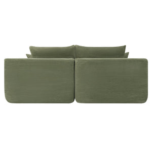English Elm New1-69"cloud Corduroy Sectional Deep Seat Lounge Sofa for Modern Living Spaces W3975P487939