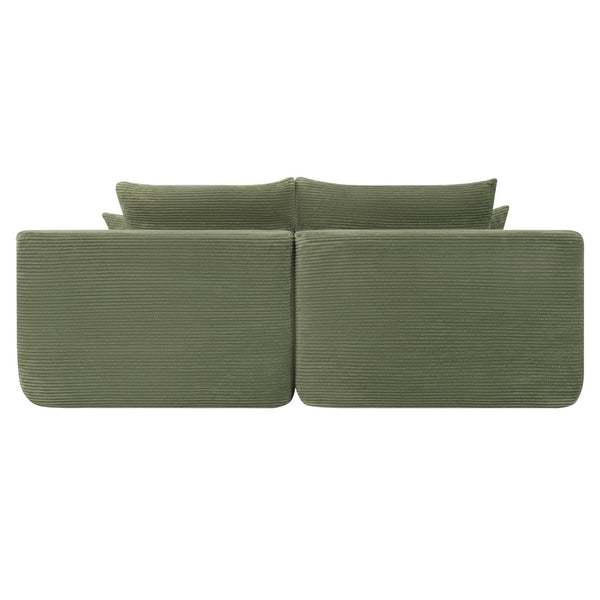 English Elm New1-69"cloud Corduroy Sectional Deep Seat Lounge Sofa for Modern Living Spaces W3975P487939