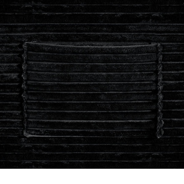 English Elm 37.5-inch Left Chaise Sectional Module in Black Velvet with Built-in Cup Holder W3975P488879