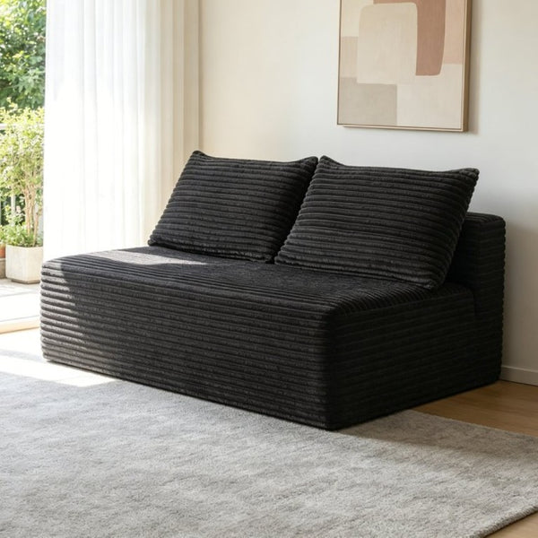 English Elm New-69Cloud Sectional Double Chaise Plush Fabric Sofa for Modern Living Spaces Grey - A W3975P490881