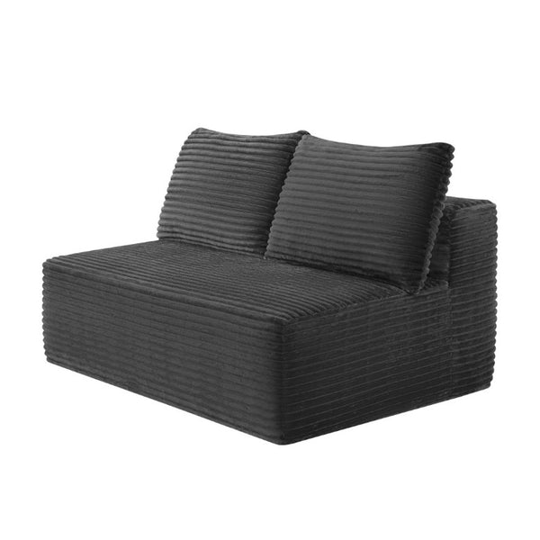 English Elm New-69Cloud Sectional Double Chaise Plush Fabric Sofa for Modern Living Spaces Grey - A W3975P490881