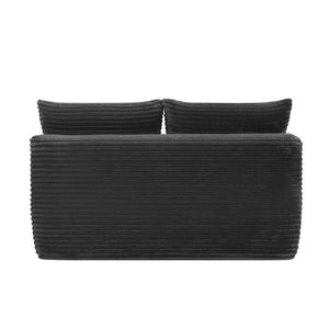 English Elm New-69Cloud Sectional Double Chaise Plush Fabric Sofa for Modern Living Spaces Grey - A W3975P490881