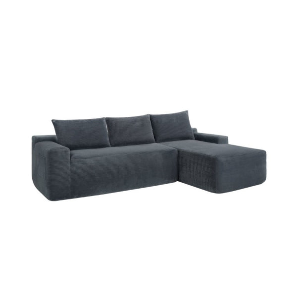 English Elm New2 Modular L-Shaped Sectional Sofa Deep Seat Corduroy Cloud Couch for Living Room W3975P499244