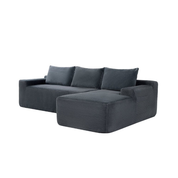 English Elm New2 Modular L-Shaped Sectional Sofa Deep Seat Corduroy Cloud Couch for Living Room W3975P499244