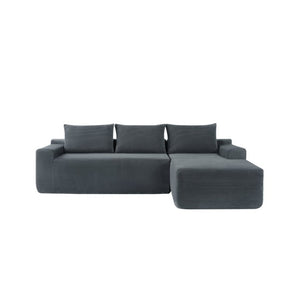 English Elm New2 Modular L-Shaped Sectional Sofa Deep Seat Corduroy Cloud Couch for Living Room W3975P499244