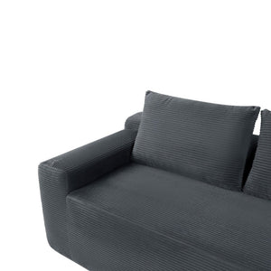 English Elm New2 Modular L-Shaped Sectional Sofa Deep Seat Corduroy Cloud Couch for Living Room W3975P499244