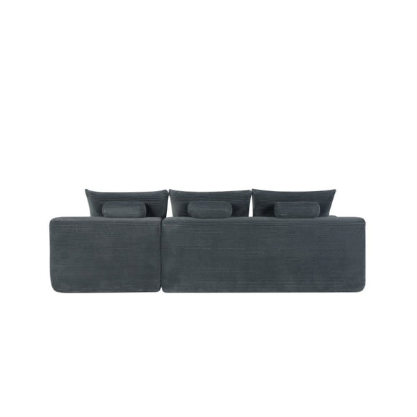 English Elm New2 Modular L-Shaped Sectional Sofa Deep Seat Corduroy Cloud Couch for Living Room W3975P499244