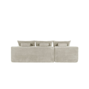 English Elm New2 Corduroy L-Shape Sectional Sofa Deep Cloud Seat Modular Living Room Couch W3975P499245
