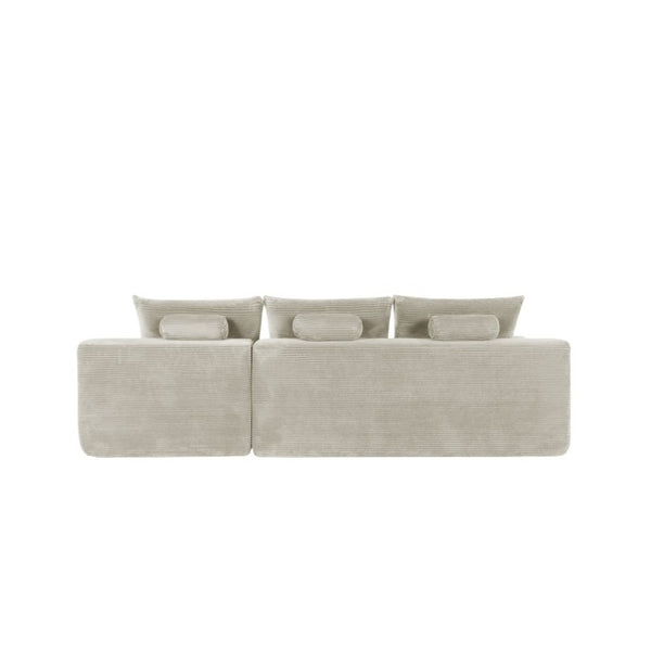 English Elm New2-96.9 Modular Cloud Sectional Deep Seat Corduroy Sofa for Modern Living Spaces W3975P499246