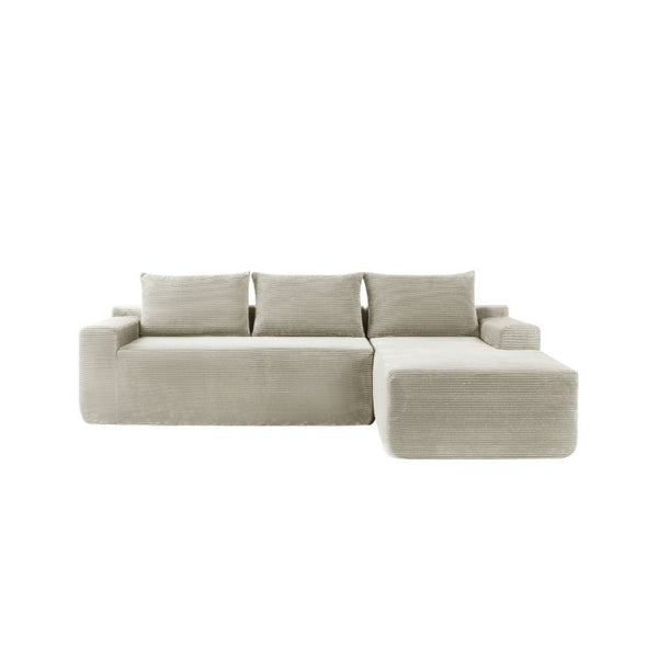 English Elm New2-96.9 Modular Cloud Sectional Deep Seat Corduroy Sofa for Modern Living Spaces W3975P499246