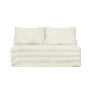English Elm New-69Cloud Sectional Double Chaise Plush Fabric Sofa for Modern Living Spaces White W3975P500756