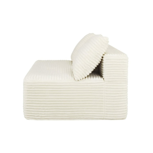 English Elm New-69Cloud Sectional Double Chaise Plush Fabric Sofa for Modern Living Spaces White W3975P500756