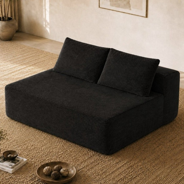 English Elm New-69 Cloud Sectional Sofa Deep Seat Corduroy Double Chaise for Modern Living W3975P500757