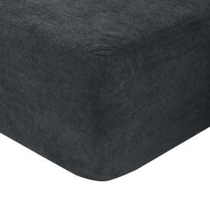English Elm 85" Cloud Modular Sectional Deep Seat Cotton Linen Sofa with Reversible Chaise Lounge Grey W3975P501413