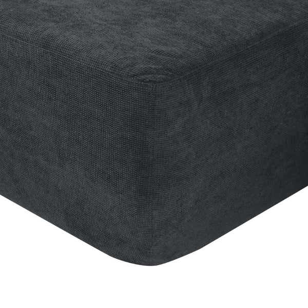 English Elm 85" Cloud Modular Sectional Deep Seat Cotton Linen Sofa with Reversible Chaise Lounge Grey W3975P501413