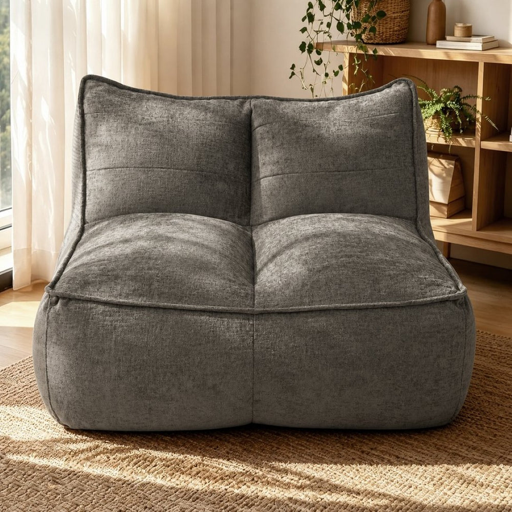 English Elm Togo Slouchy Floor Sofa Chenille Upholstered Cloud Lounge Chair for Bedroom or Dorm W3975P502470