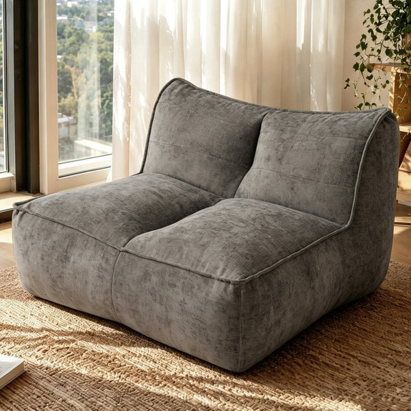 English Elm Togo Slouchy Floor Sofa Chenille Upholstered Cloud Lounge Chair for Bedroom or Dorm W3975P502470