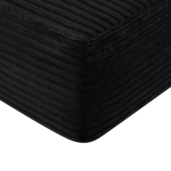 English Elm 58-Inch Velvet Sectional Chaise Lounge with Reversible Configuration for Compact Living Rooms Black W3975P502883
